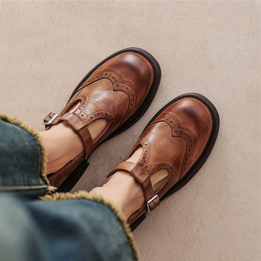 Fleur | Elegant Vegan Leather Mary Jane Sandal