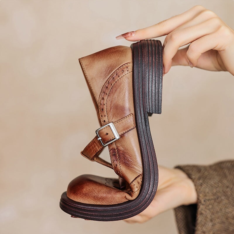 Fleur | Elegant Vegan Leather Mary Jane Sandal