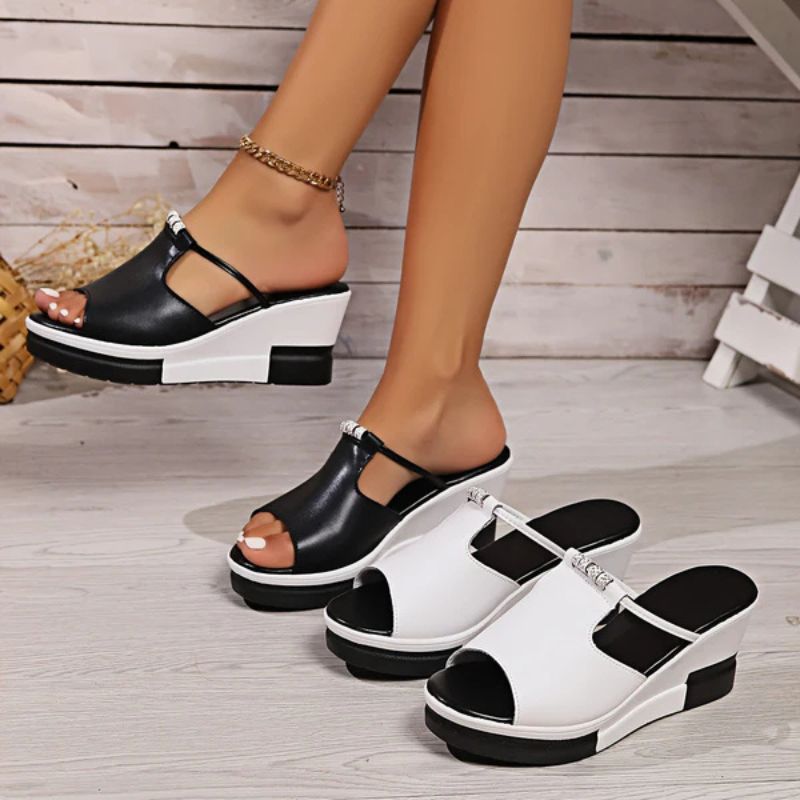 Stephanie | Women's Platform T-Bar Sandals