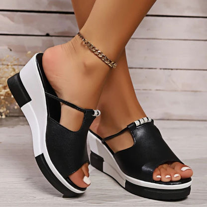 Stephanie | Women's Platform T-Bar Sandals