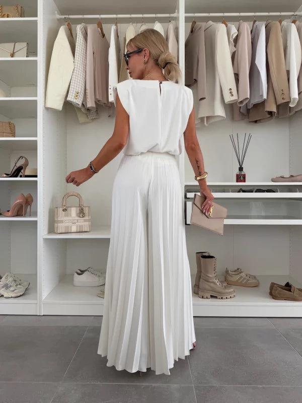 Isabelle | Women's Wide Leg Pants & Sleeveless Top Set