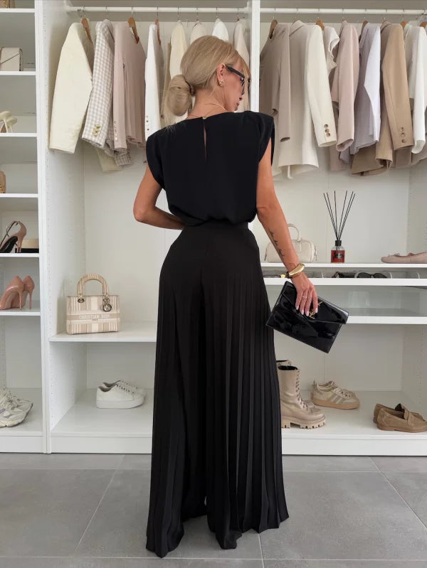 Isabelle | Women's Wide Leg Pants & Sleeveless Top Set