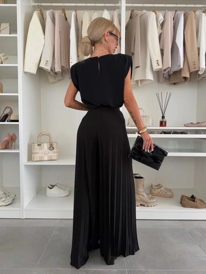 Isabelle | Women's Wide Leg Pants & Sleeveless Top Set