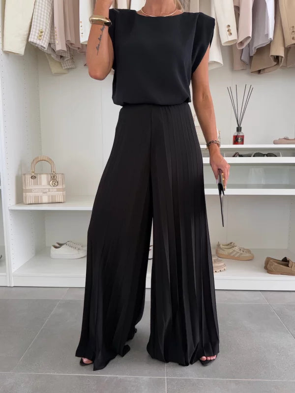 Isabelle | Women's Wide Leg Pants & Sleeveless Top Set