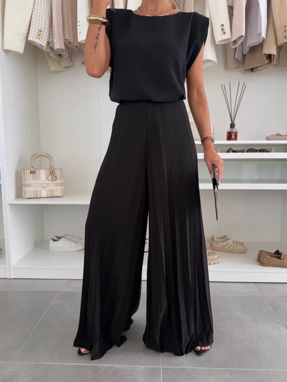 Isabelle | Women's Wide Leg Pants & Sleeveless Top Set