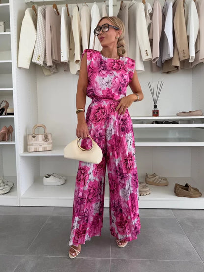 Isabelle | Women's Wide Leg Pants & Sleeveless Top Set