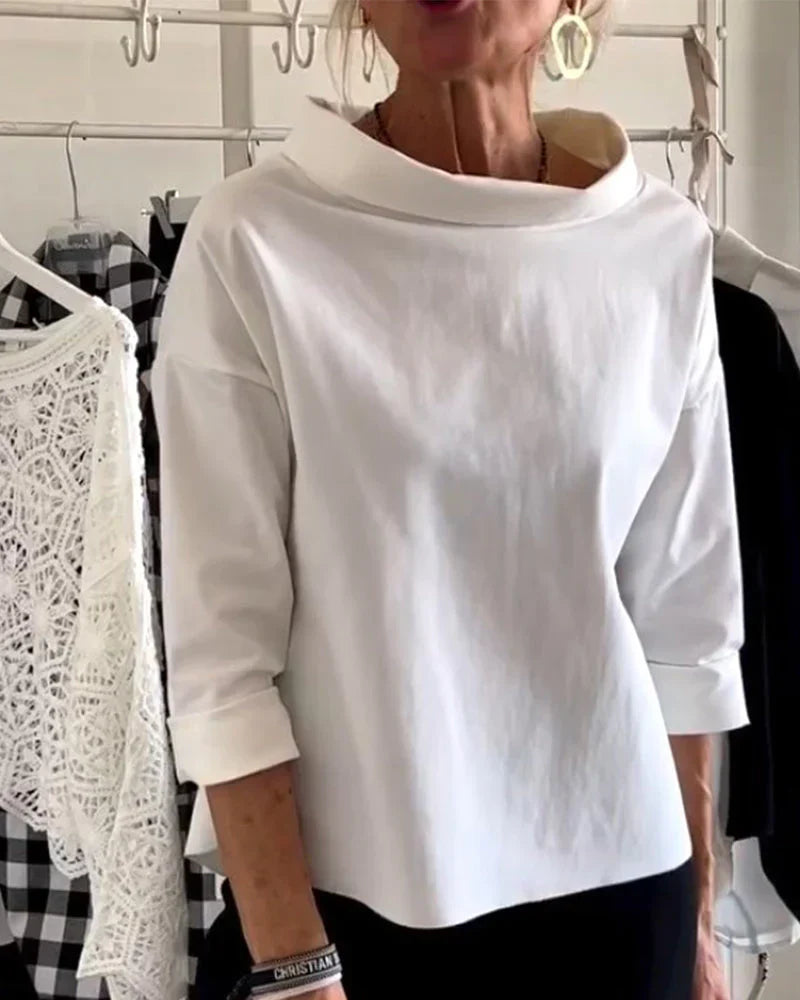 Rita | Women's Bateau Neck 3/4 Sleeve Everyday Top