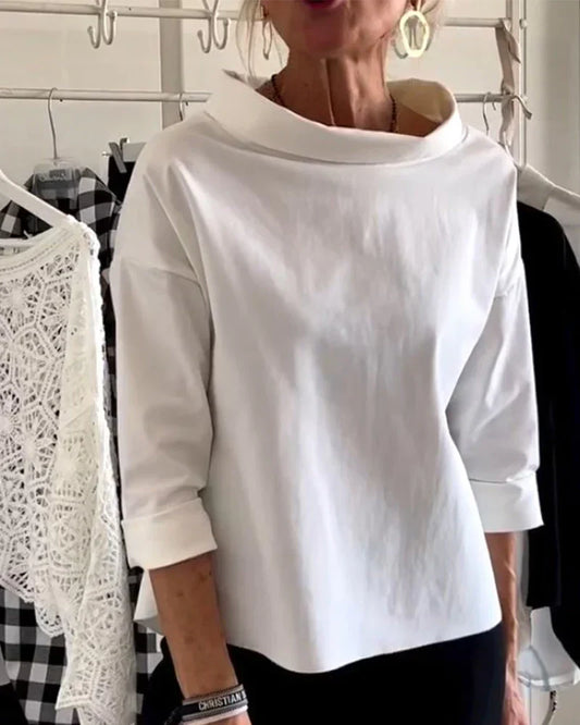 Rita | Women's Bateau Neck 3/4 Sleeve Everyday Top