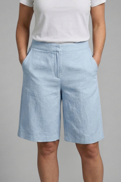 Hana | Women's High Waisted Knee Length Shorts