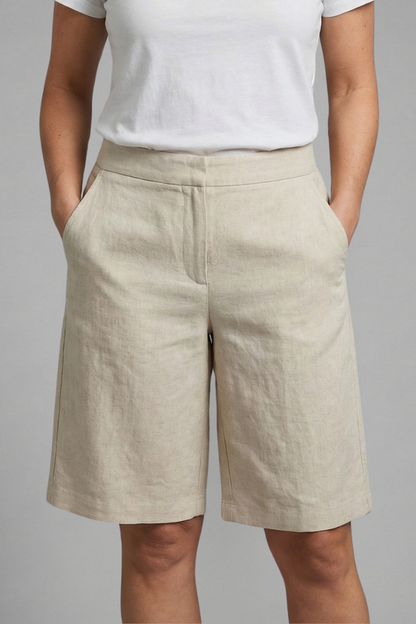 Hana | Women's High Waisted Knee Length Shorts