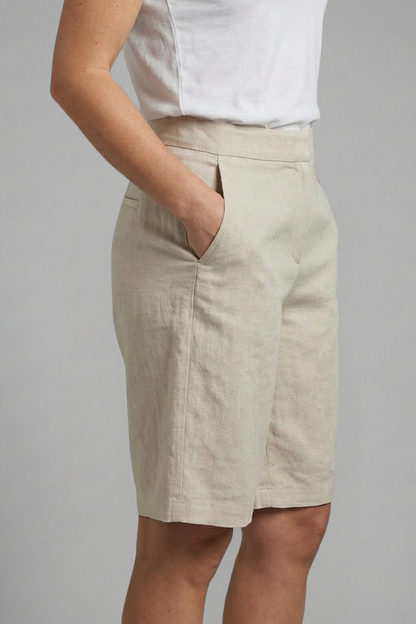 Hana | Women's High Waisted Knee Length Shorts