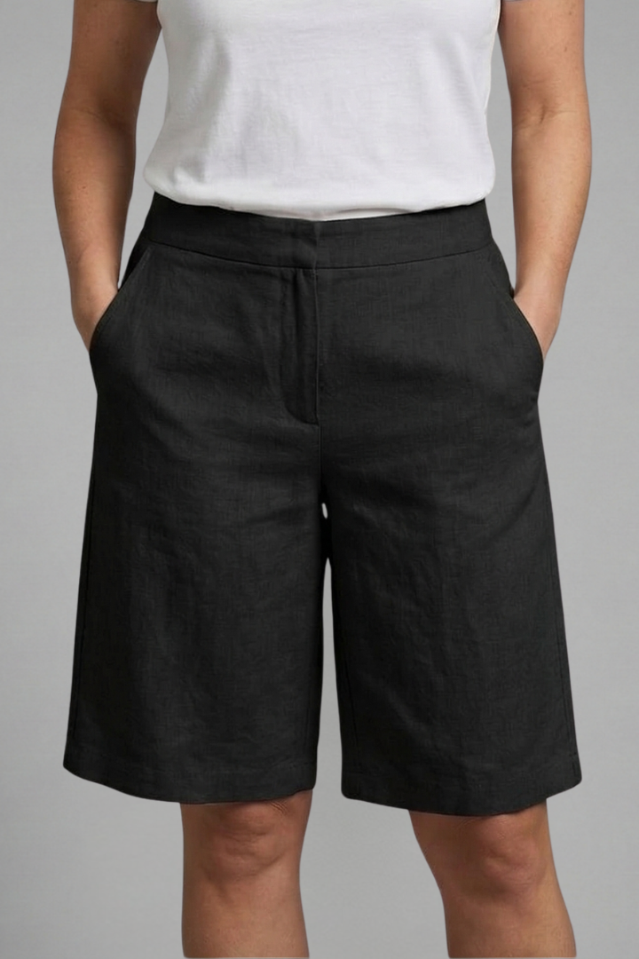 Hana | Women's High Waisted Knee Length Shorts