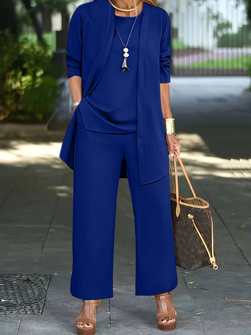 Olivia | Women's 3 Piece Set Long Sleeve Round Neck