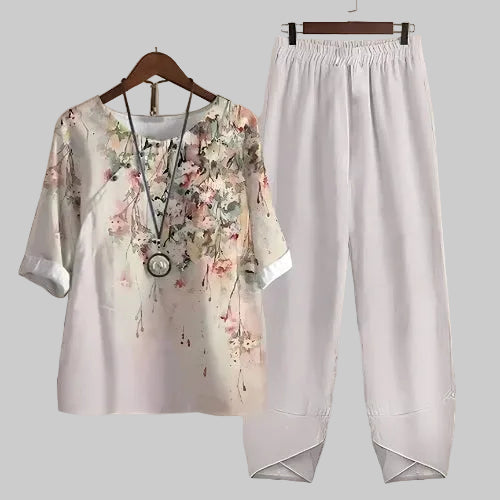 Stephanie | Women's Two Piece Set Butterfly Print