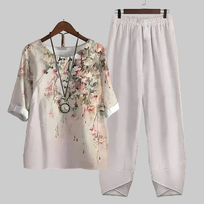 Stephanie | Women's Two Piece Set Butterfly Print