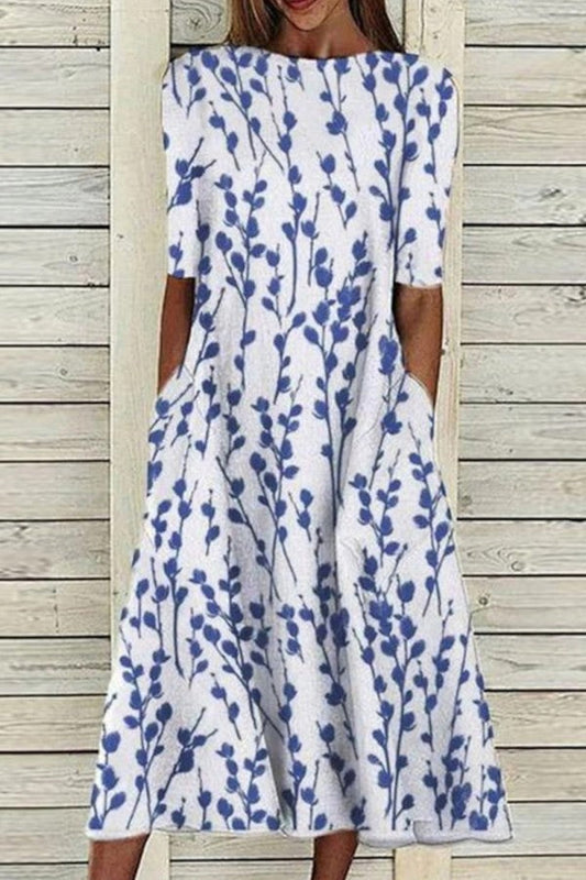 Ingrid2™ | Crew Neck Half Sleeve Dress