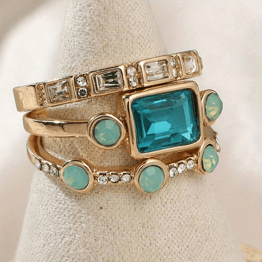 Constance™ | Vintage Blue Crystal Ring