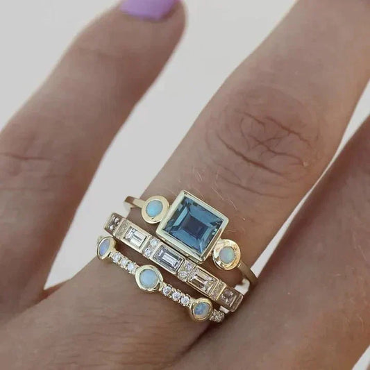 Constance™ | Vintage Blue Crystal Ring
