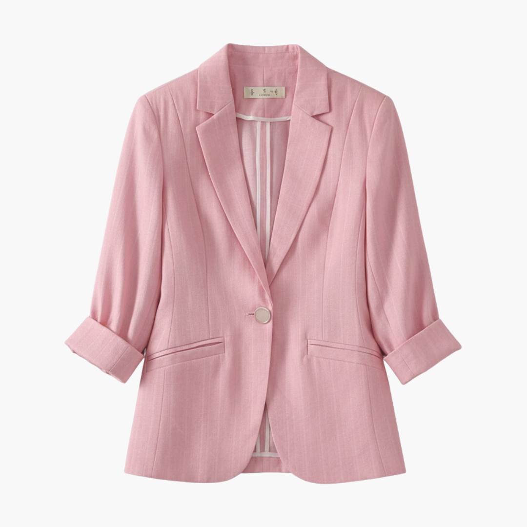 Vale | Women's 3/4 Sleeve Pink Blazer