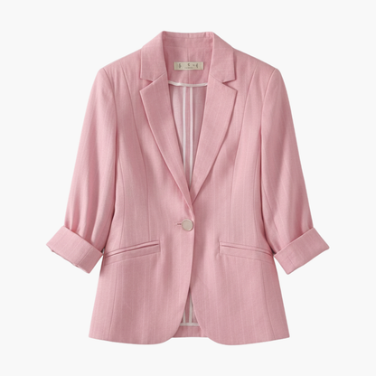 Vale | Women's 3/4 Sleeve Pink Blazer