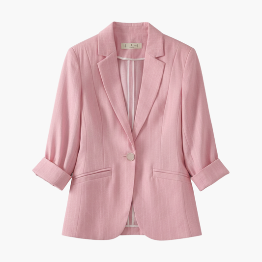 Vale | Women's 3/4 Sleeve Pink Blazer