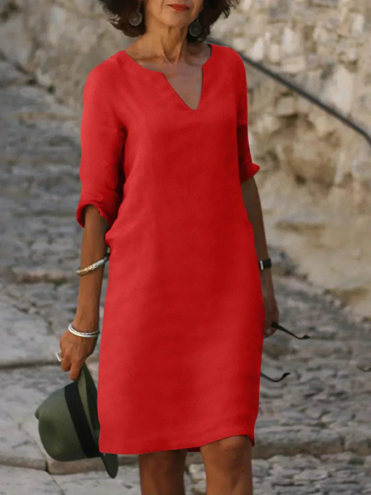 Fabienne | Elegant Dress with V-Neck