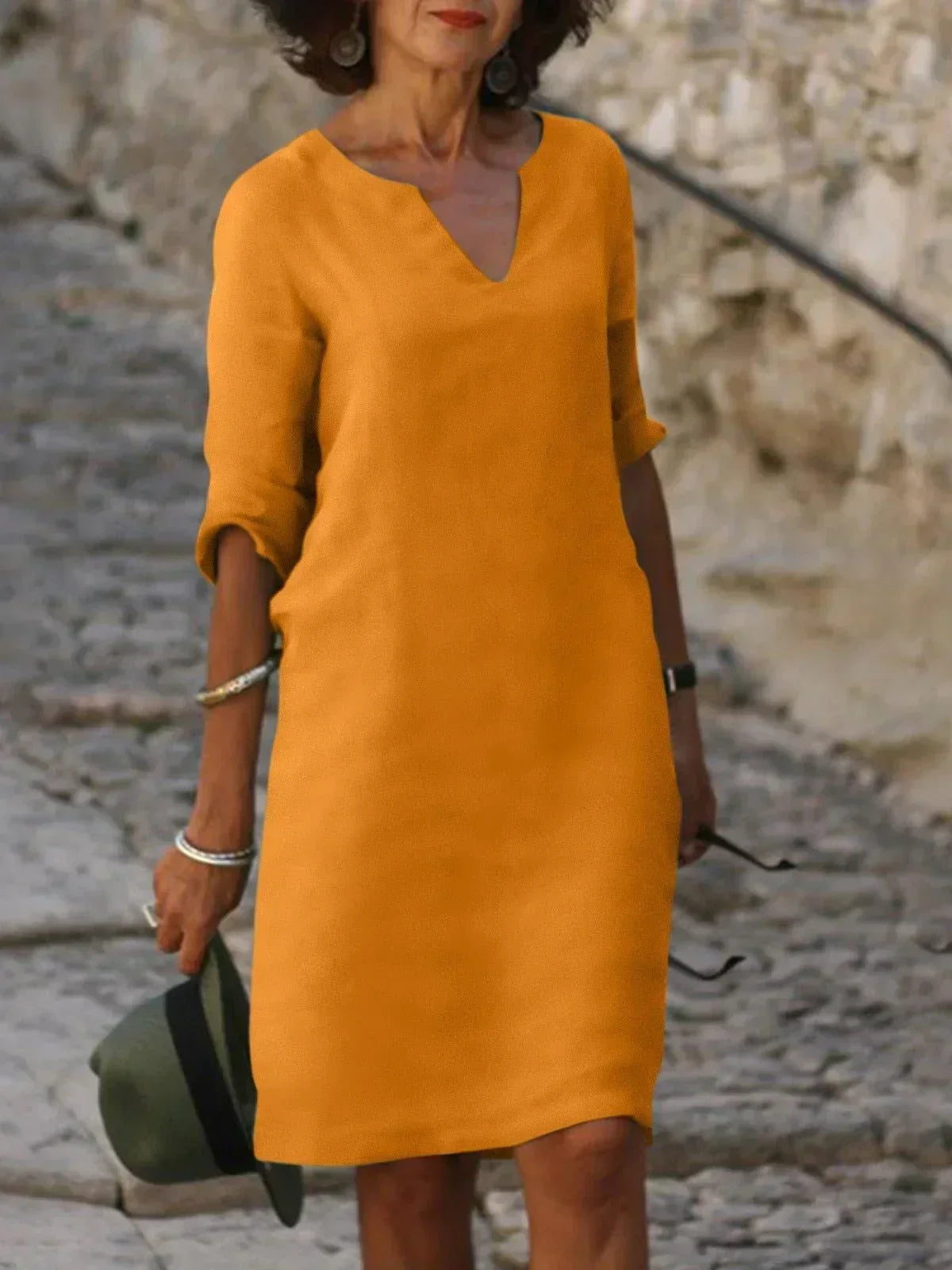Fabienne | Elegant Dress with V-Neck