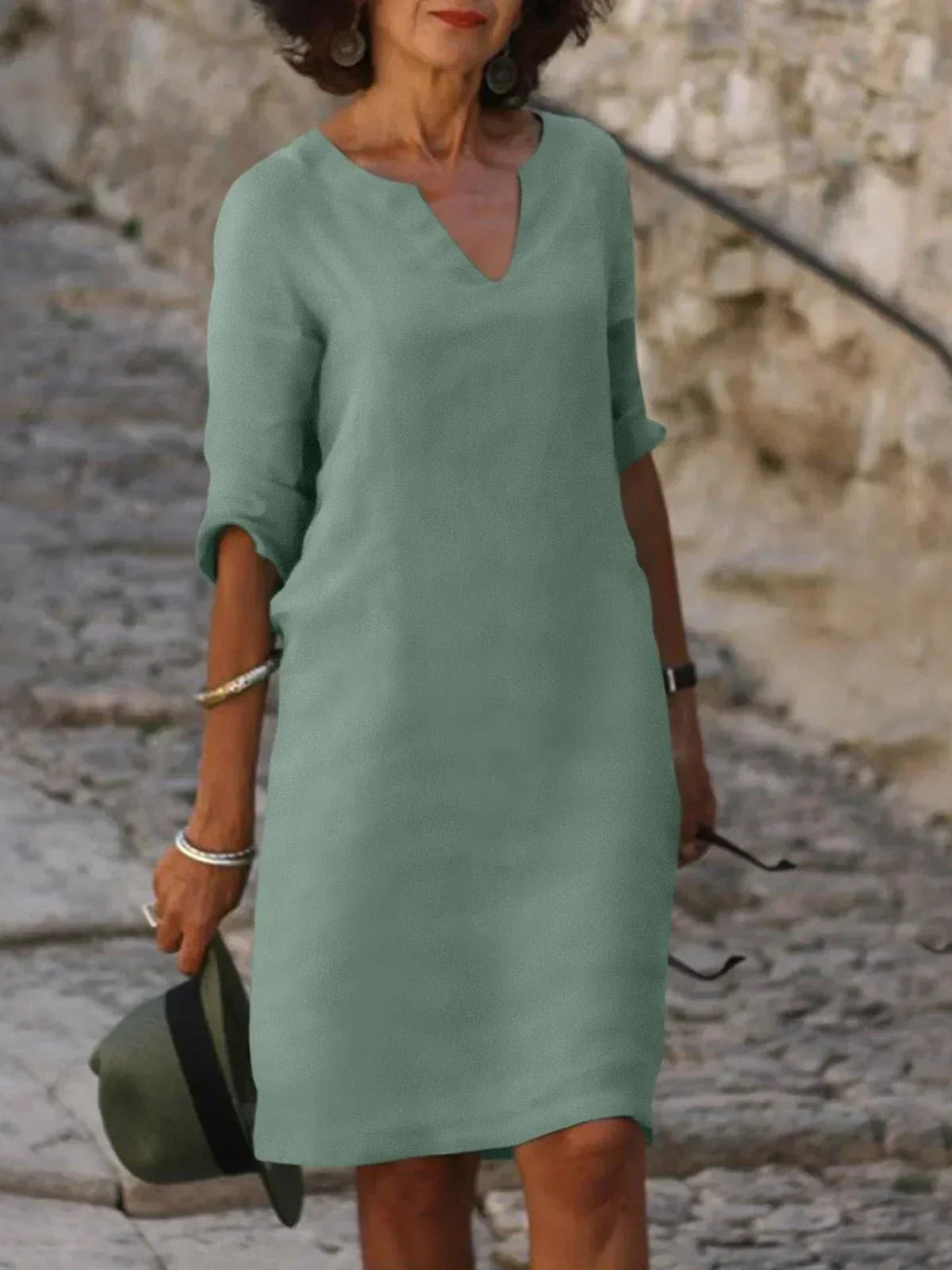 Fabienne | Elegant Dress with V-Neck