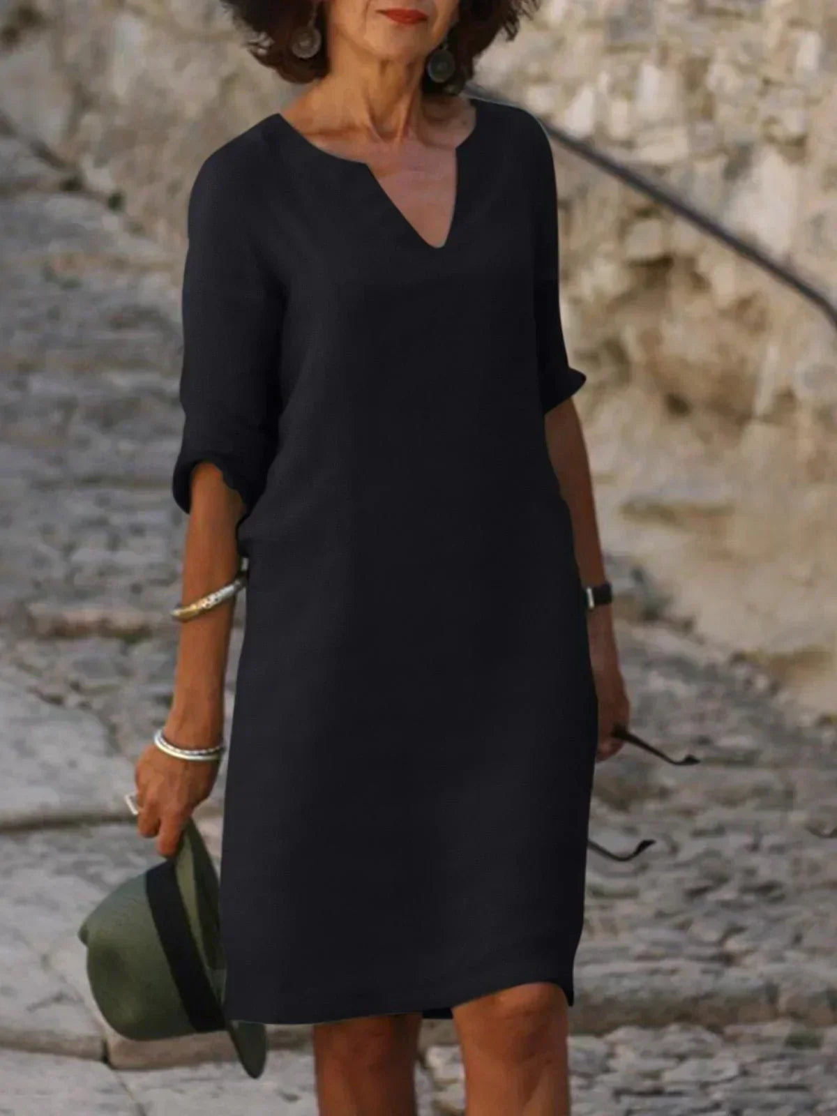 Fabienne | Elegant Dress with V-Neck