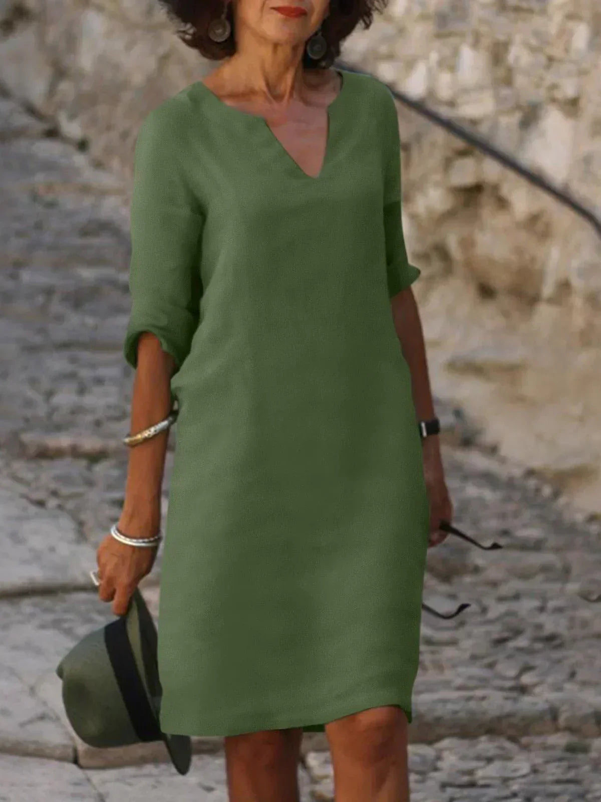 Fabienne | Elegant Dress with V-Neck