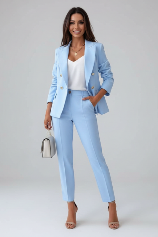 Electra2™ | Women's Double Breasted Blazer Suit Set