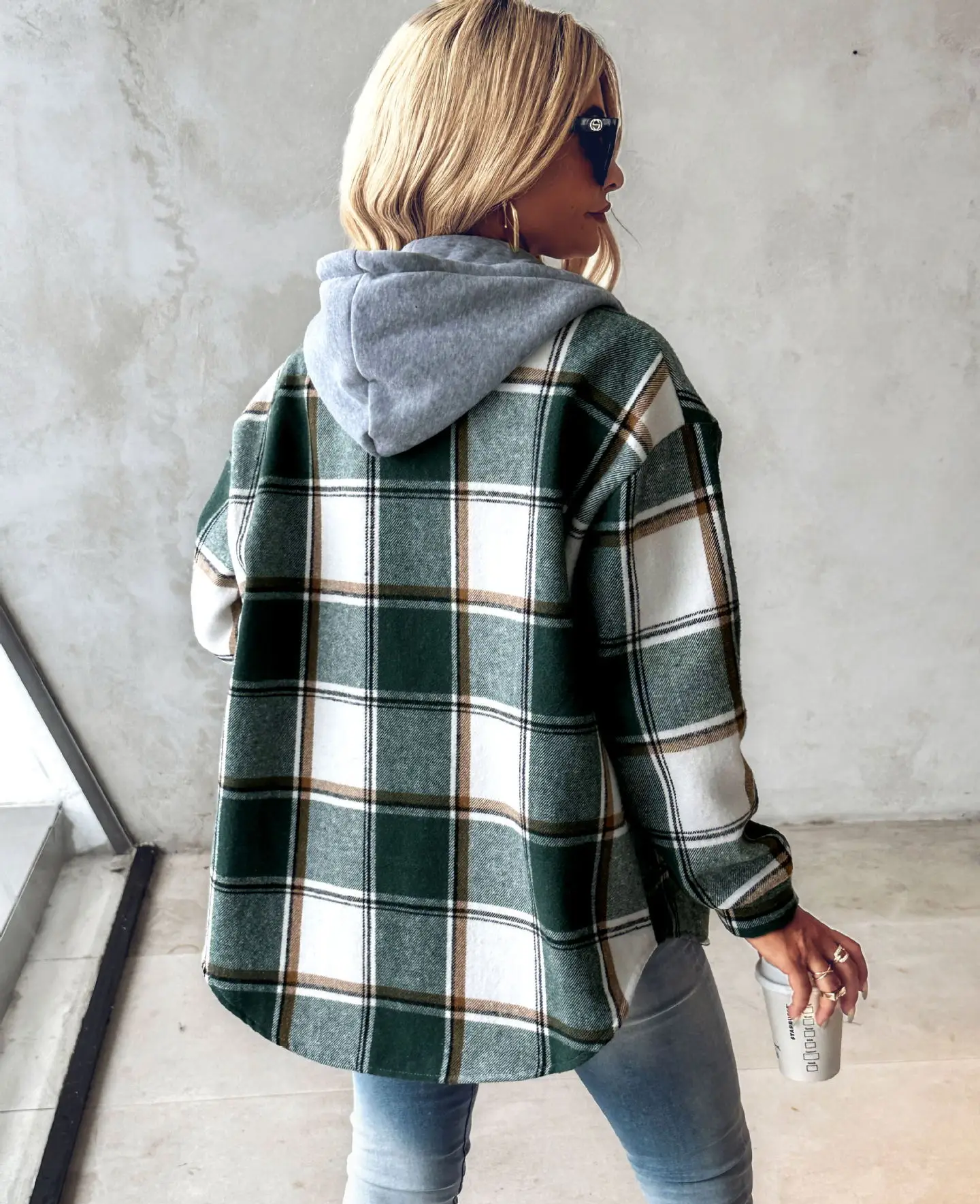 Mared™ | Checkered Lined Cardigan Women