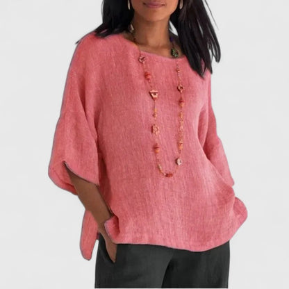 Jacqueline | Women's Round Neck 3/4 Sleeve Blouse