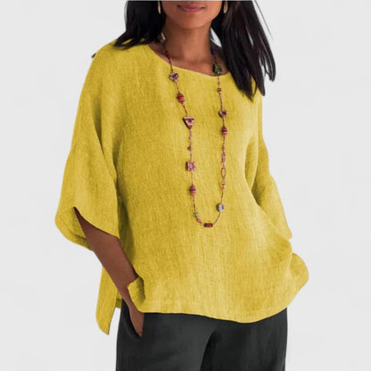 Jacqueline | Women's Round Neck 3/4 Sleeve Blouse