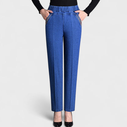 Jennifer2™ | Women's Stretch Jeans with Side Pockets and Elastic Waist