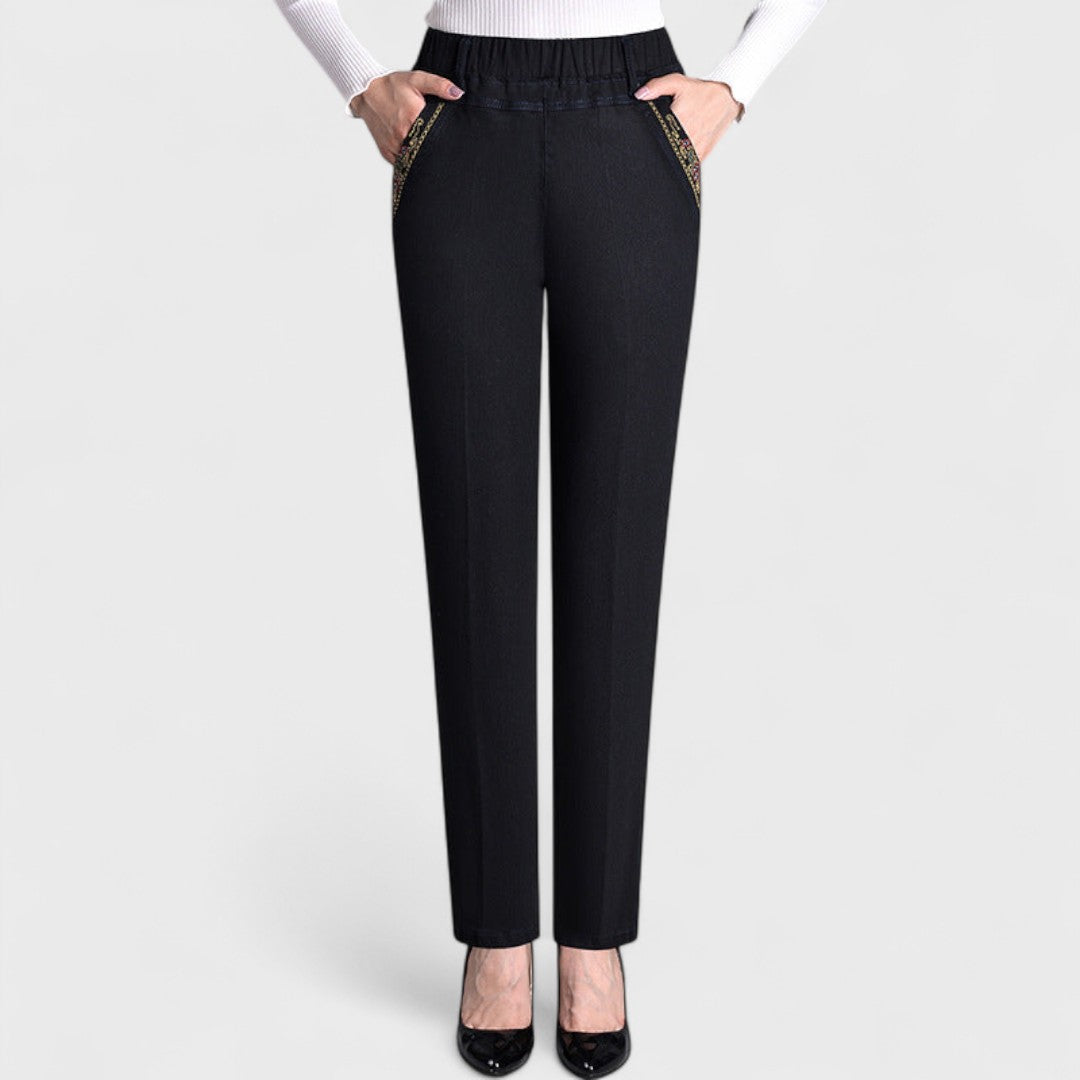 Jennifer2™ | Women's Stretch Jeans with Side Pockets and Elastic Waist