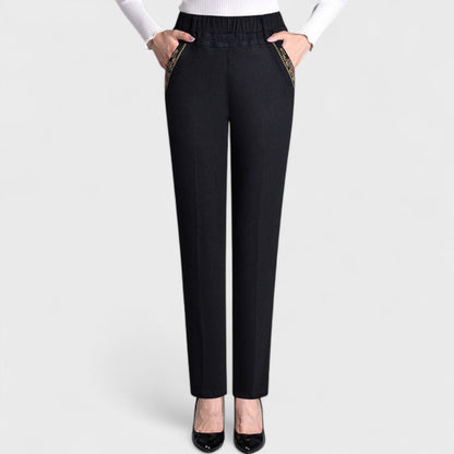 Jennifer2™ | Women's Stretch Jeans with Side Pockets and Elastic Waist