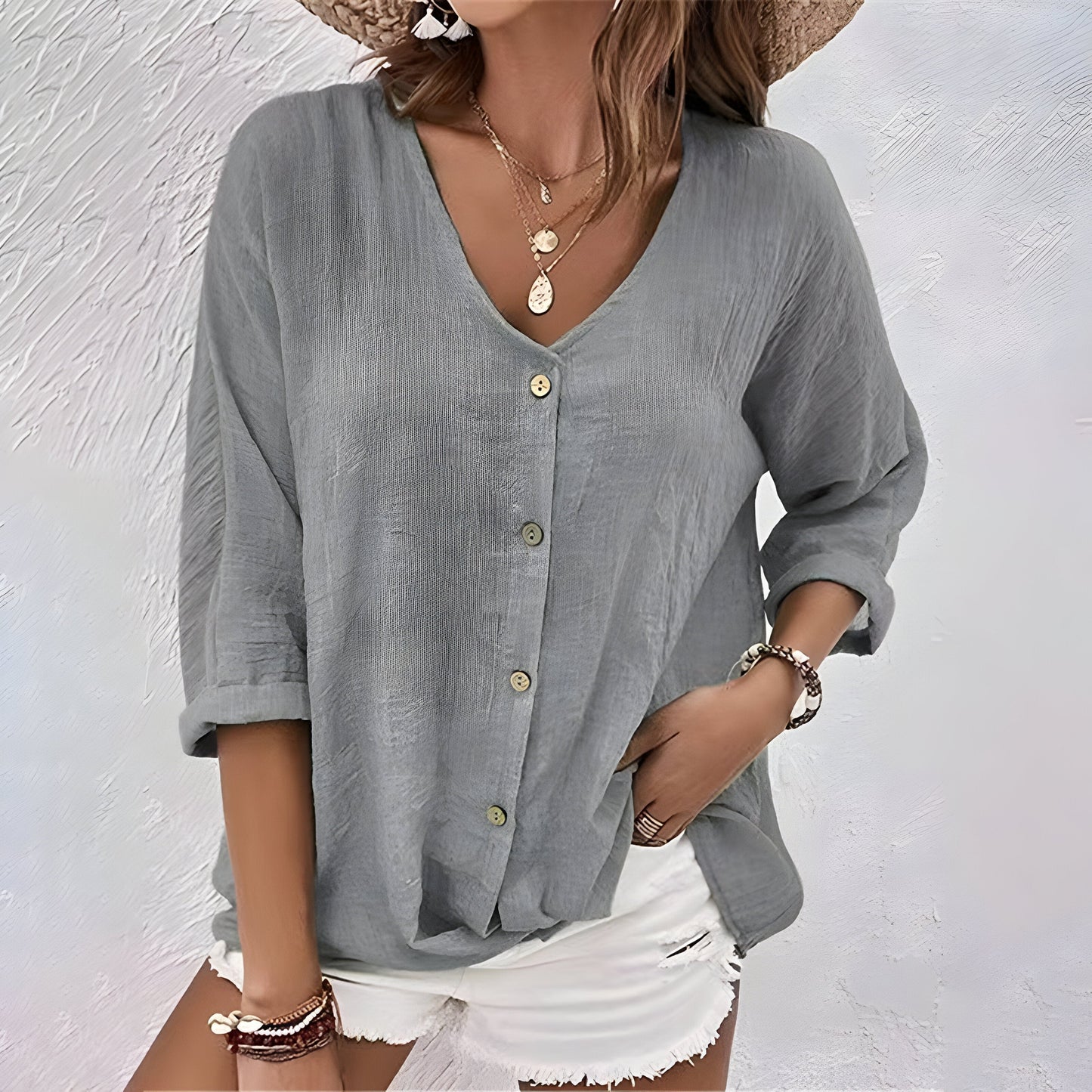 Eden | Relaxed Button-Up Blouse