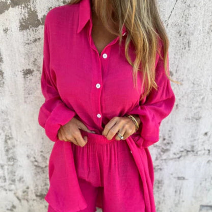 Fiona | Women's Pants & Button-Up Shirt Two-Piece Set