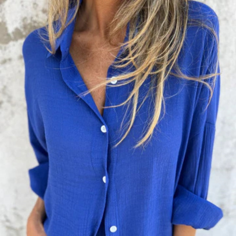 Fiona | Women's Pants & Button-Up Shirt Two-Piece Set