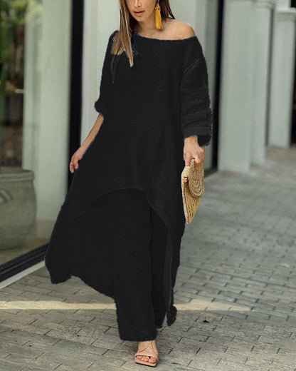 Seraphine | Women's Wide Leg Pants & Longline Tunic Two Piece Set