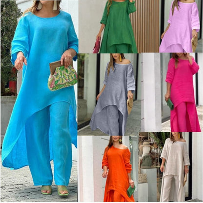 Seraphine | Women's Wide Leg Pants & Longline Tunic Two Piece Set