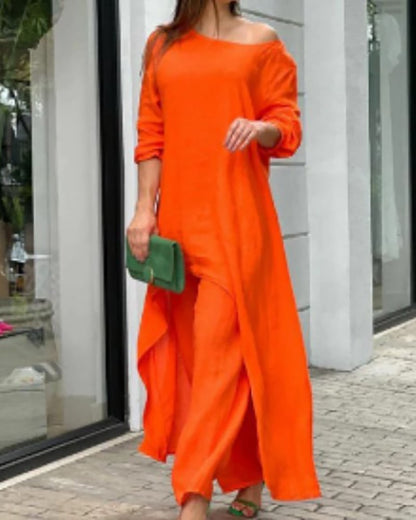 Seraphine | Women's Wide Leg Pants & Longline Tunic Two Piece Set