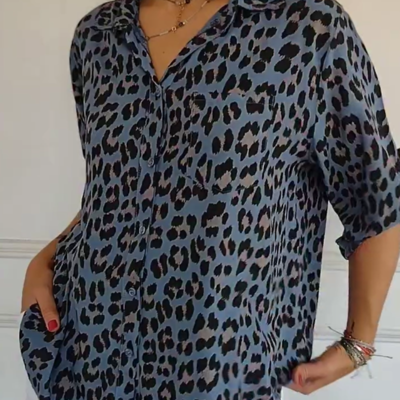 Blythe | Stylish Leopard Print Blouse