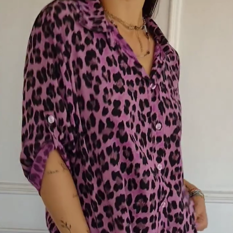 Blythe | Stylish Leopard Print Blouse