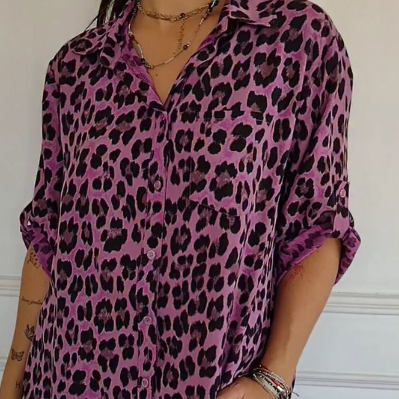 Blythe | Stylish Leopard Print Blouse