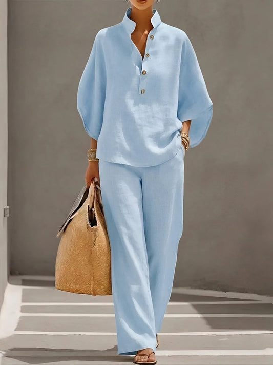 Persephone2™ | Women's Button Up Wide Leg Set