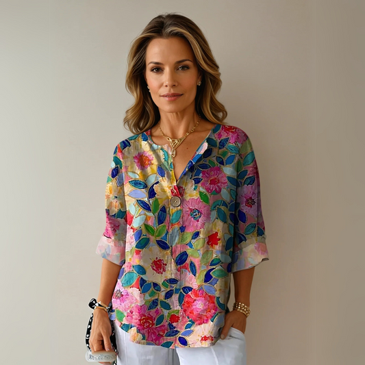 Flora | Chic Floral Print Blouse