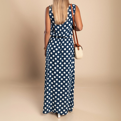 Sylvaine | Polka Dot Maxi Dress