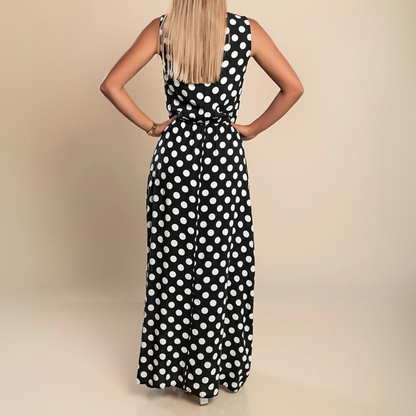 Sylvaine | Polka Dot Maxi Dress